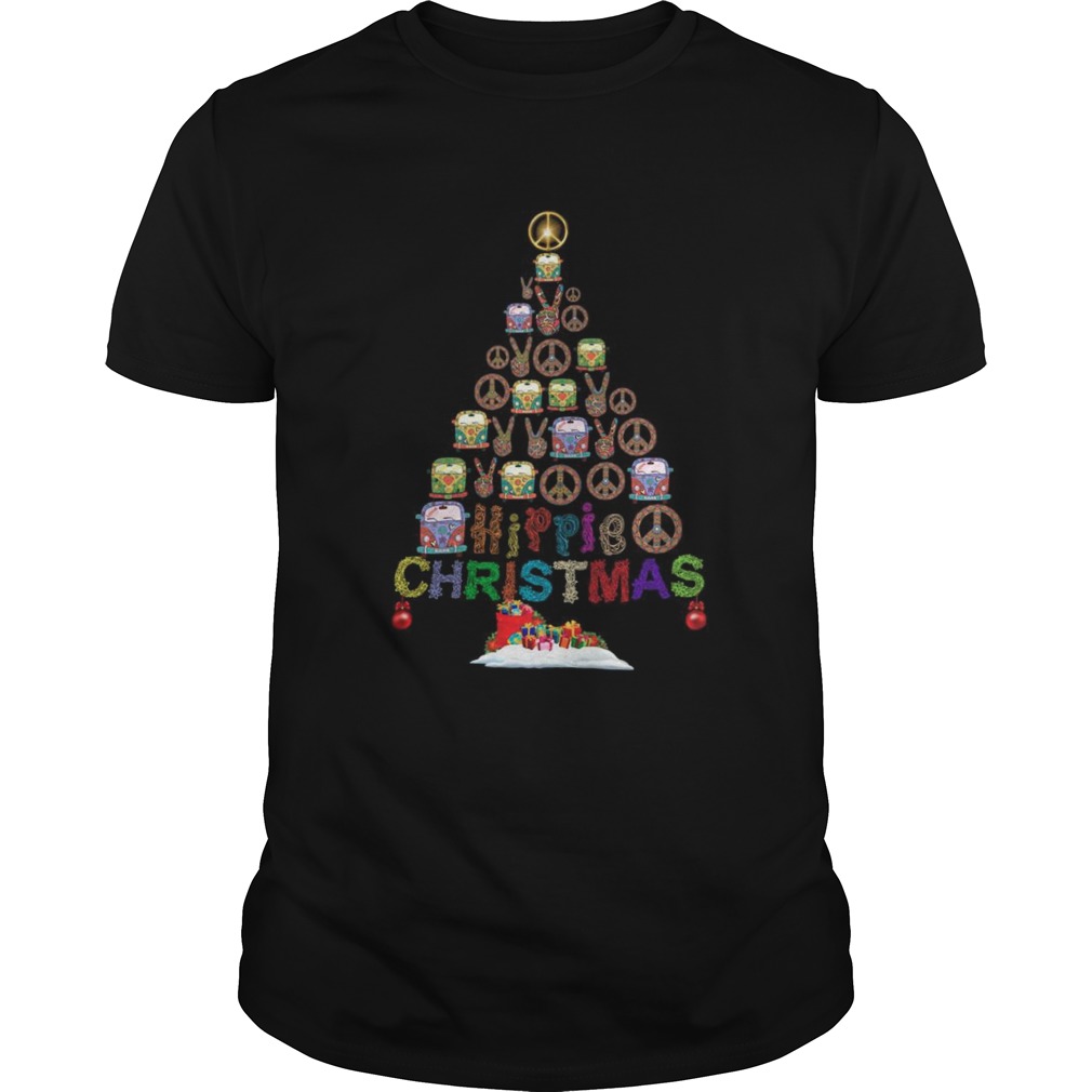 Peace Hippie Bus Christmas Tree shirt Peace Hippie Bus Christmas Tree shirt