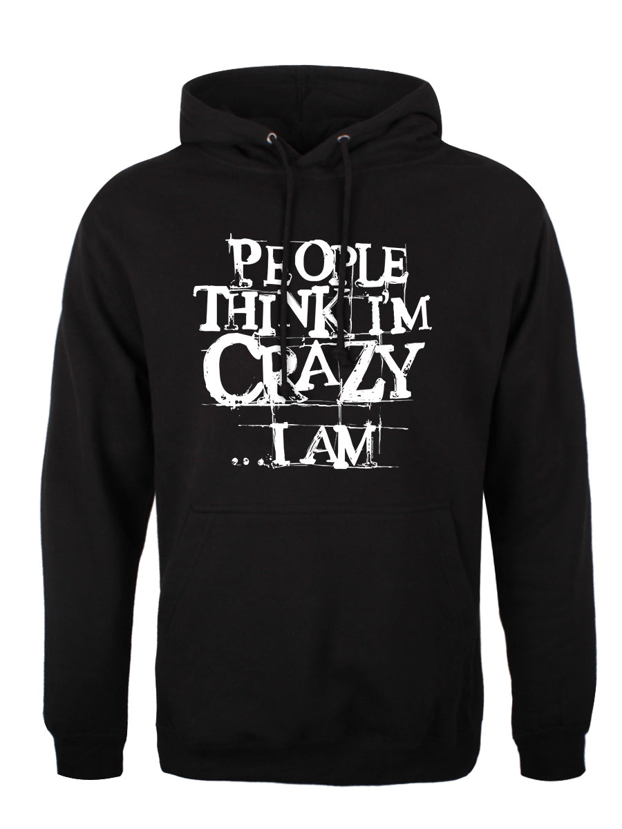 People Think I'm Crazy Men's Black Hoodie People Think I'm Crazy Men's Black Hoodie