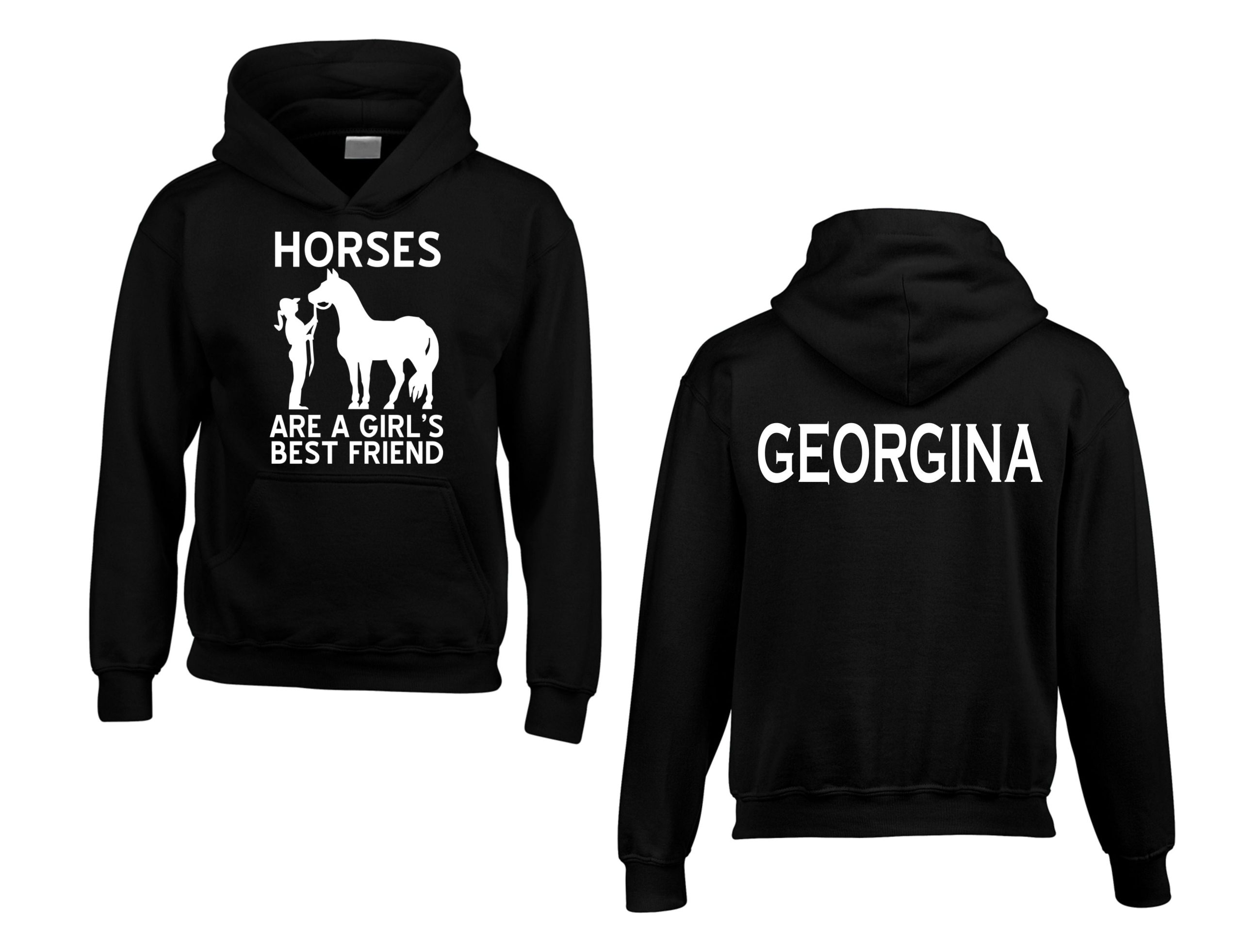 Personalised Horses are a Girls Best Friend Hoodie Personalised Horses are a Girls Best Friend Hoodie