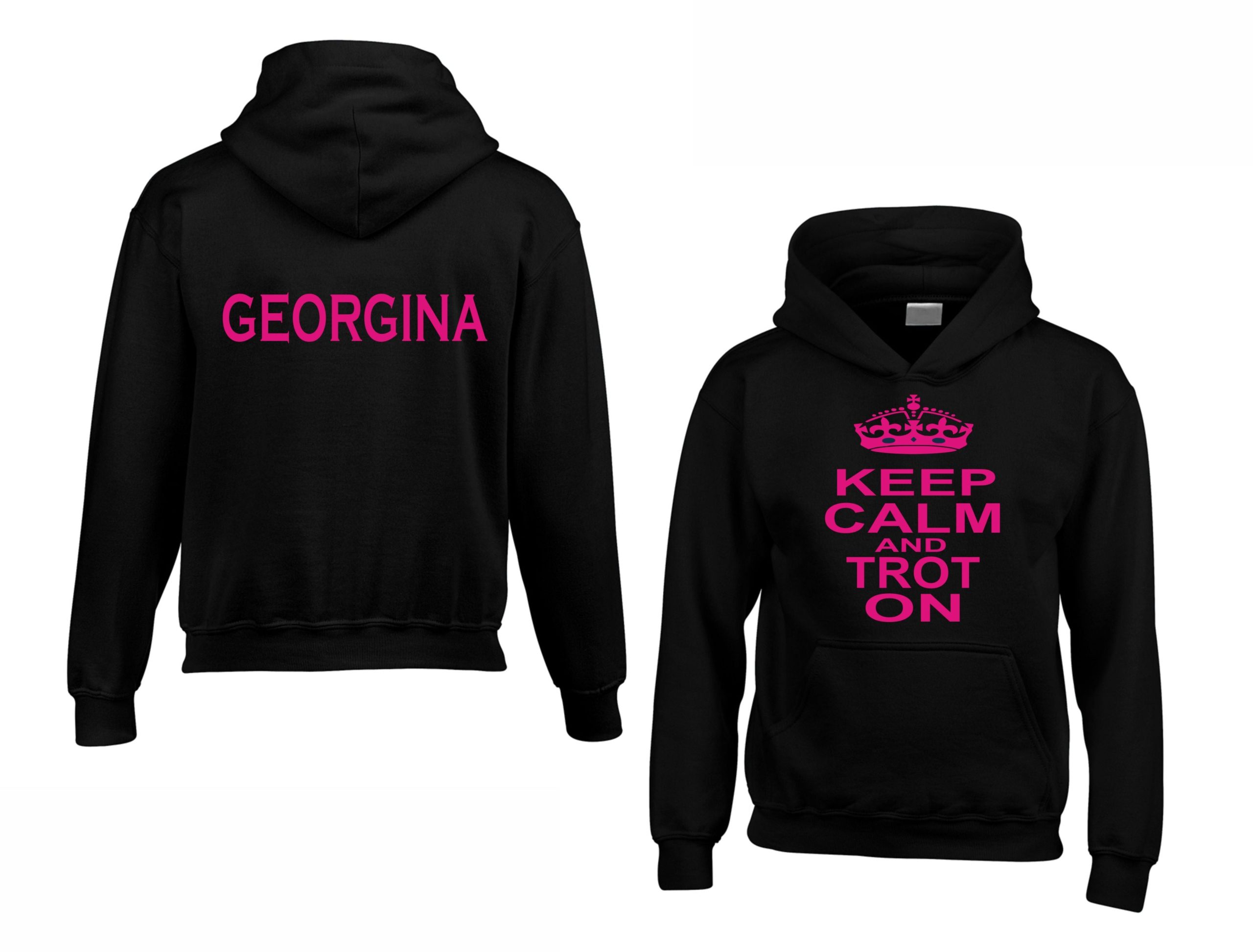 Personalised Keep Calm and Trot On Hoodie Personalised Keep Calm and Trot On Hoodie