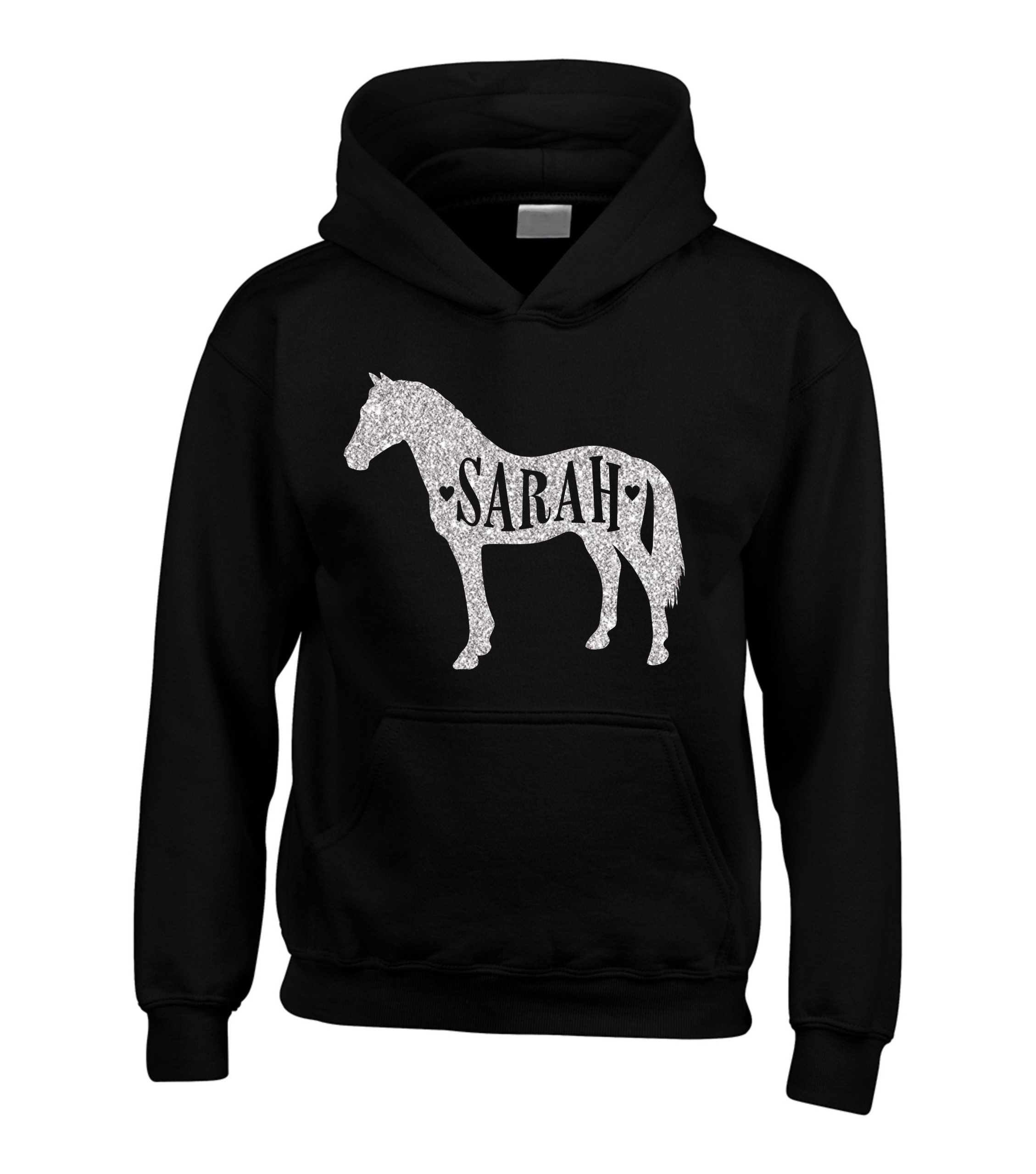 Personalised Name in Horse Hoodie Personalised Name in Horse Hoodie