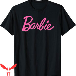 Pink Barbie T-Shirt Classic Logo Cartoon Y2K Corlorful