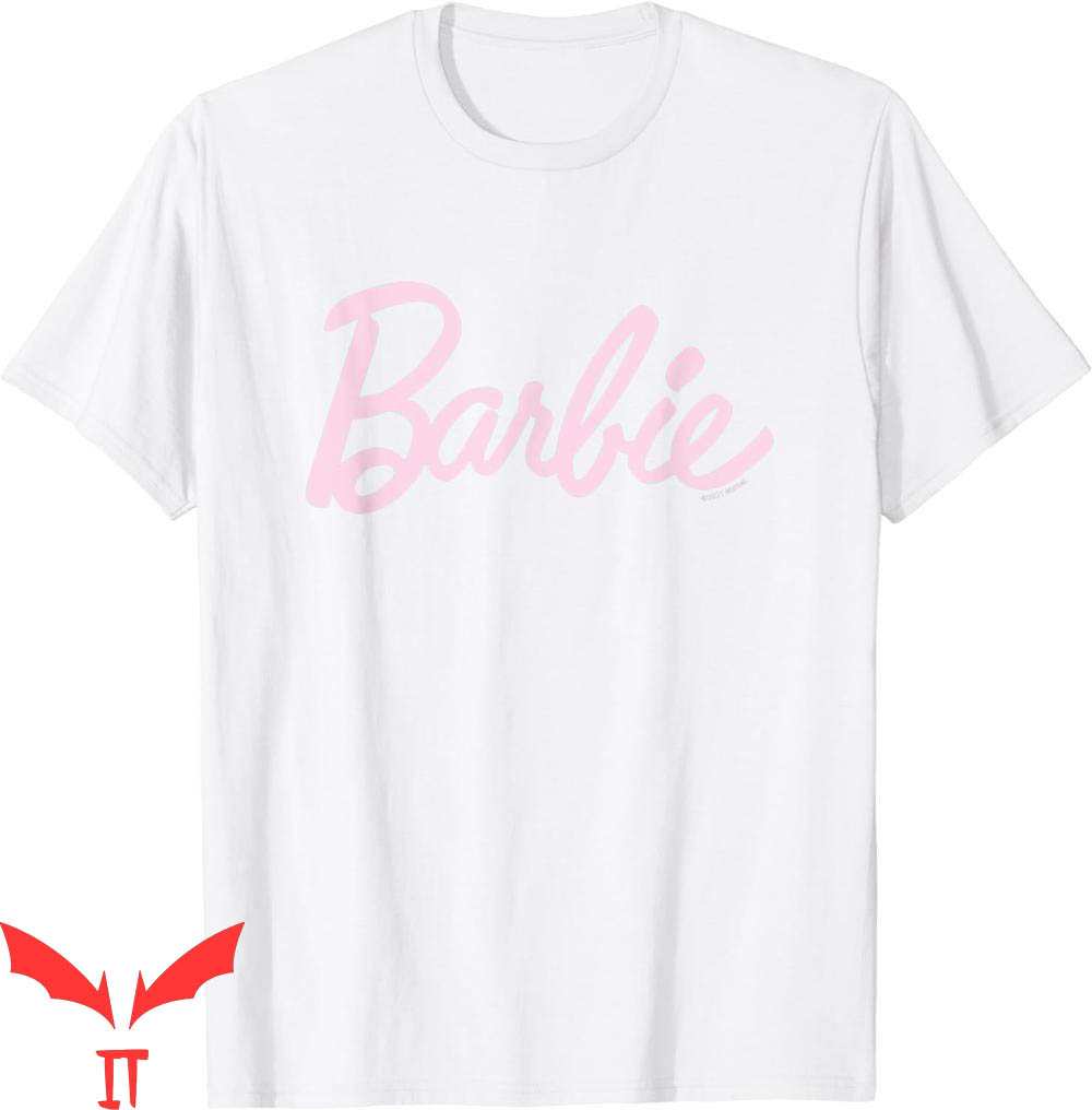Pink Barbie T-Shirt Light Logo Cartoon Y2K Corlorful Pink Barbie T-Shirt Light Logo Cartoon Y2K Corlorful