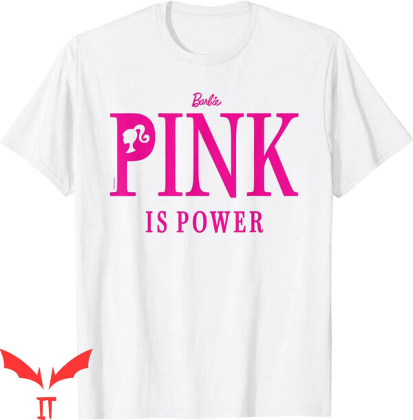 Pink Barbie T-Shirt Pink Is Power Cartoon Y2K Corlorful