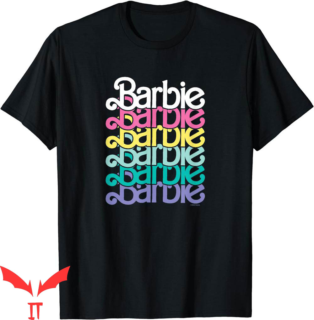 Pink Barbie T-Shirt Stacked Spring Logo Cartoon Y2K Pink Barbie T-Shirt Stacked Spring Logo Cartoon Y2K