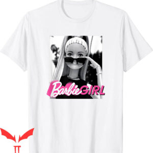Pink Barbie T-Shirt Sunglasses Girl Cartoon Y2K Corlorful
