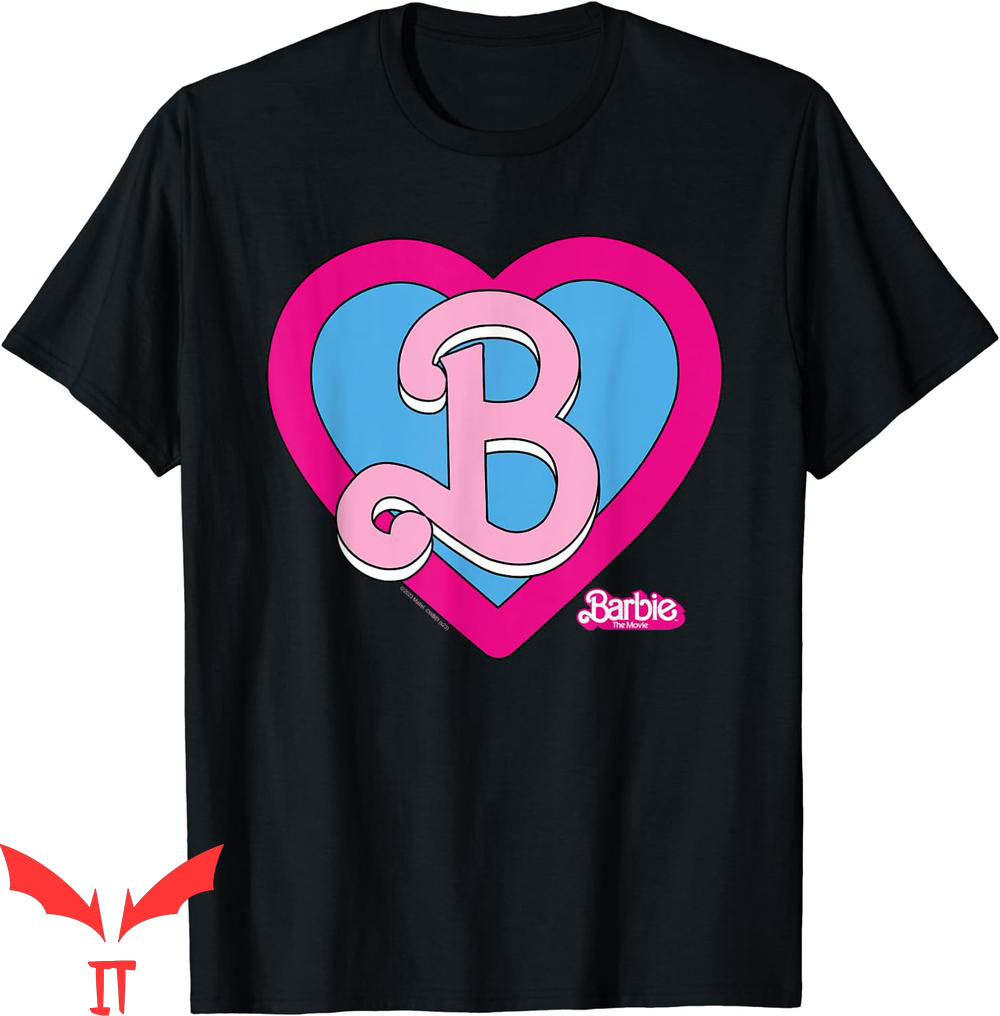 Pink Barbie T-Shirt The Movie Heart Crest Cartoon Y2K Pink Barbie T-Shirt The Movie Heart Crest Cartoon Y2K