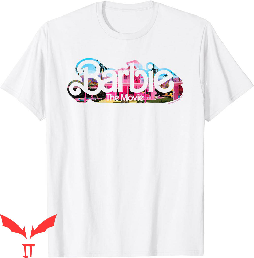 Pink Barbie T-Shirt The Movie Logo Fill Cartoon Y2K Pink Barbie T-Shirt The Movie Logo Fill Cartoon Y2K