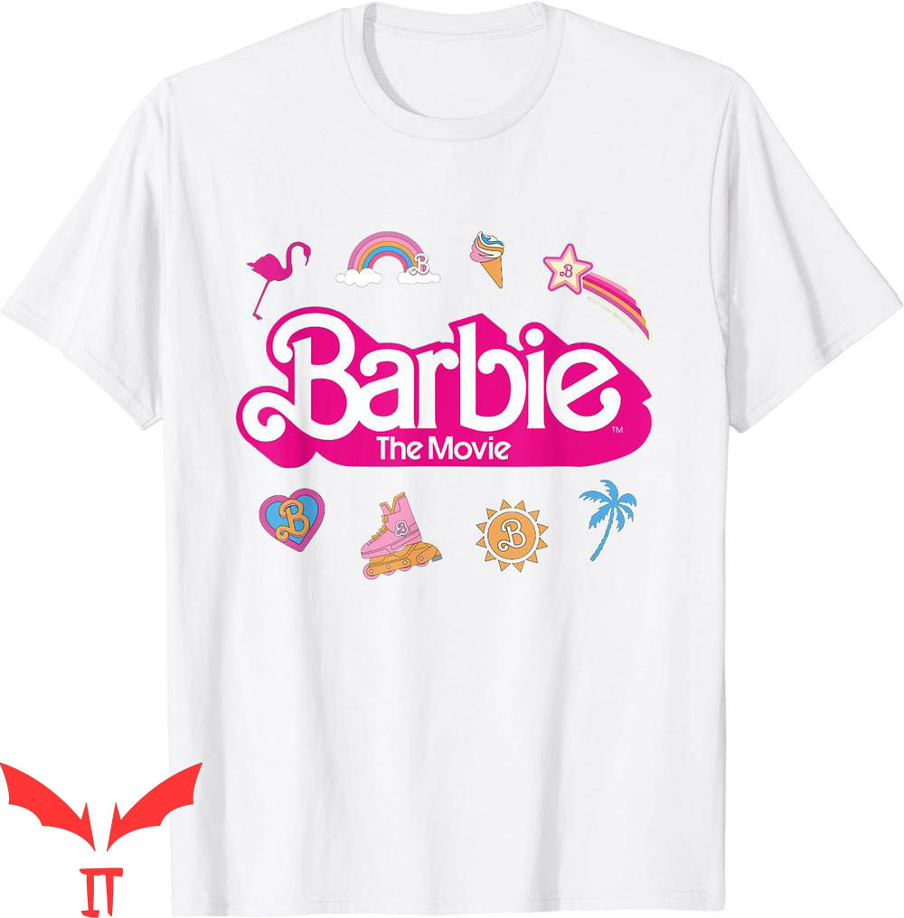 Pink Barbie T-Shirt The Movie Movie Logo Icons Cartoon Y2K Pink Barbie T-Shirt The Movie Movie Logo Icons Cartoon Y2K