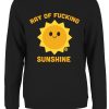 Pop Factory Ray of Fucking Sunshine Ladies Black Sweatshirt
