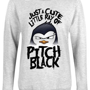 Psycho Penguin Just A Cute Little Ray Ladies Grey Sweatshirt