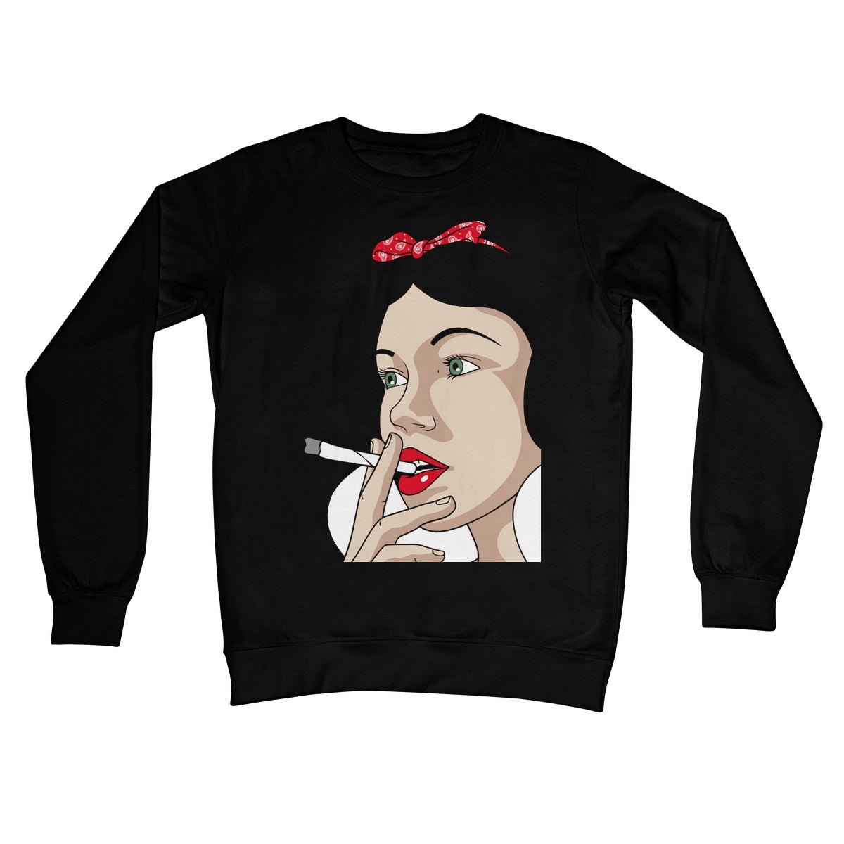 SNOW WHITE PUFF PUFF PASS Crew Neck Sweatshirt SNOW WHITE PUFF PUFF PASS Crew Neck Sweatshirt