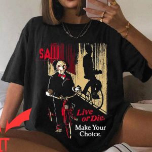 Saw X T-Shirt Horror Movie Retro 90s Scary Reverse Bear Trap