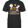 Snoopy Charlie Brown And Woodstock Happy Thanksgiving T-Shirt