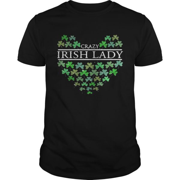 St. Patrick’s Day Crazy Irish Lady Heart shirt