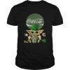 St Patricks Day Baby Yoda Hugging Coca Cola Green shirt