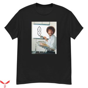 Stussy T-Shirt Bob Ross Vintage Minimalist Art With Logo