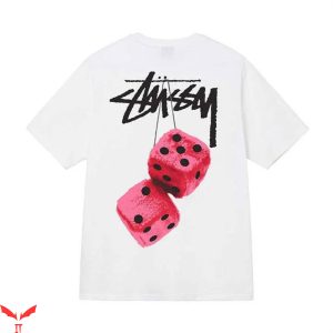 Stussy T-Shirt Dice Vintage Minimalist Art Brand Logo