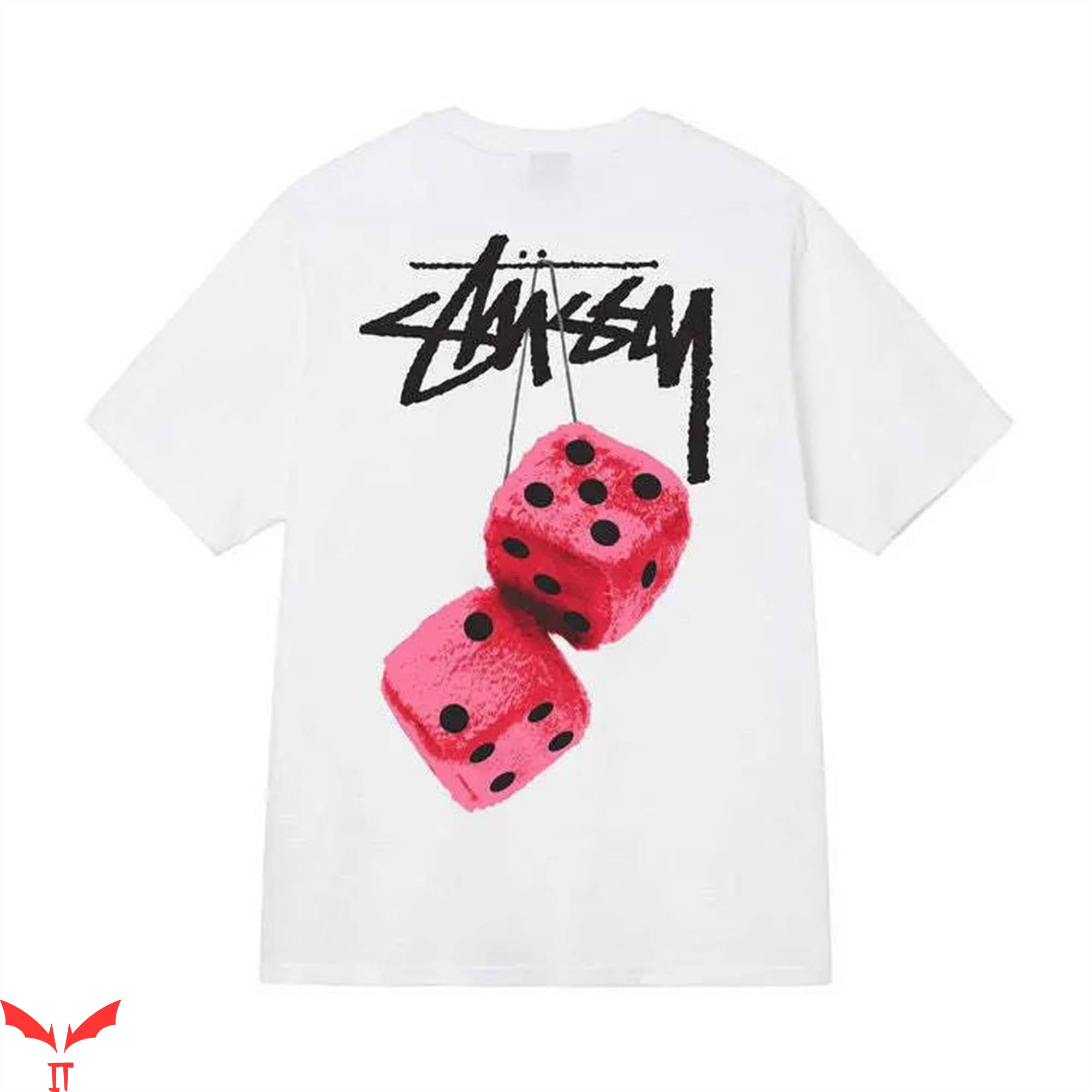 Stussy T-Shirt Dice Vintage Minimalist Art Brand Logo Stussy T-Shirt Dice Vintage Minimalist Art Brand Logo