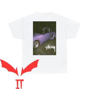 Stussy T-Shirt Porsche 911 Vintage Minimalist Art With Logo