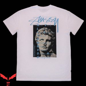 Stussy T-Shirt Vintage Minimalist Art With Logo Basic