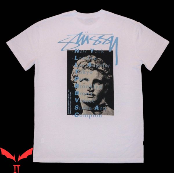 Stussy T-Shirt Vintage Minimalist Art With Logo Basic