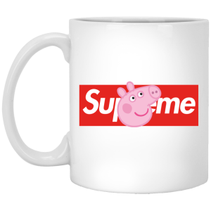 Supreme Peppa Pig mug, white mug, travel mug