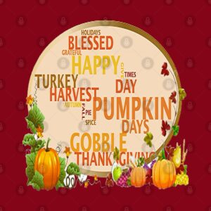 THANKSGIVING WORDLE Buffalo Plaid Thanksgiving Day Design