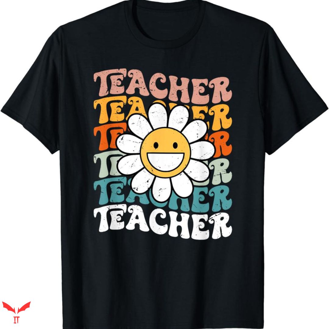 Teacher T-shirt Daisy Smile Teacher T-shirt Daisy Smile