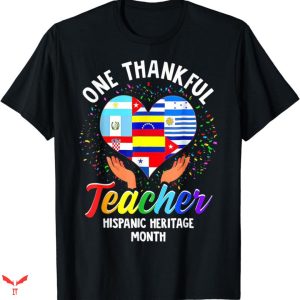 Teacher T-shirt One Thankful