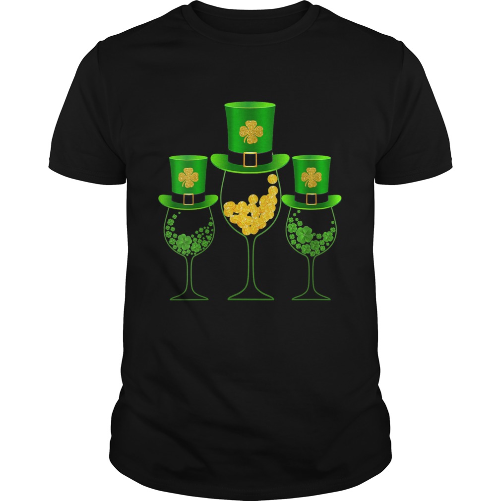 Three Wine Glass St Patricks Day Lucky Irish Shamrock shirt Three Wine Glass St Patricks Day Lucky Irish Shamrock shirt