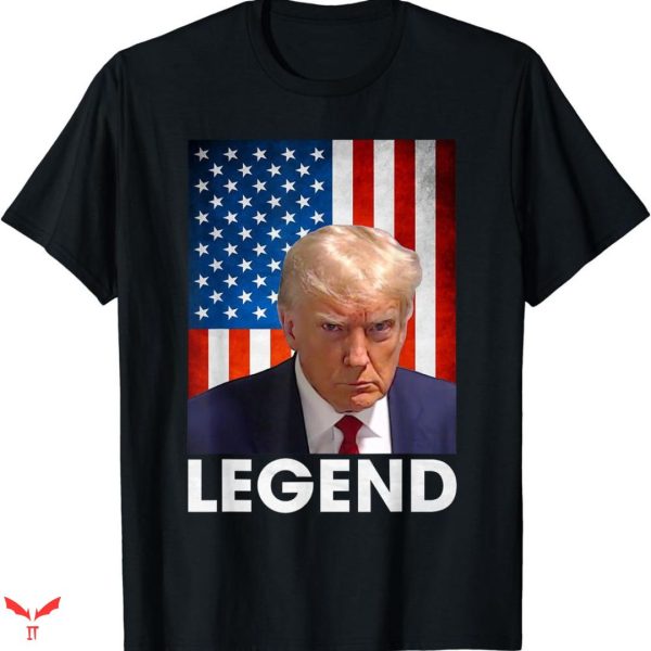 Trump Mug Shot T-shirt Vintage American Flag