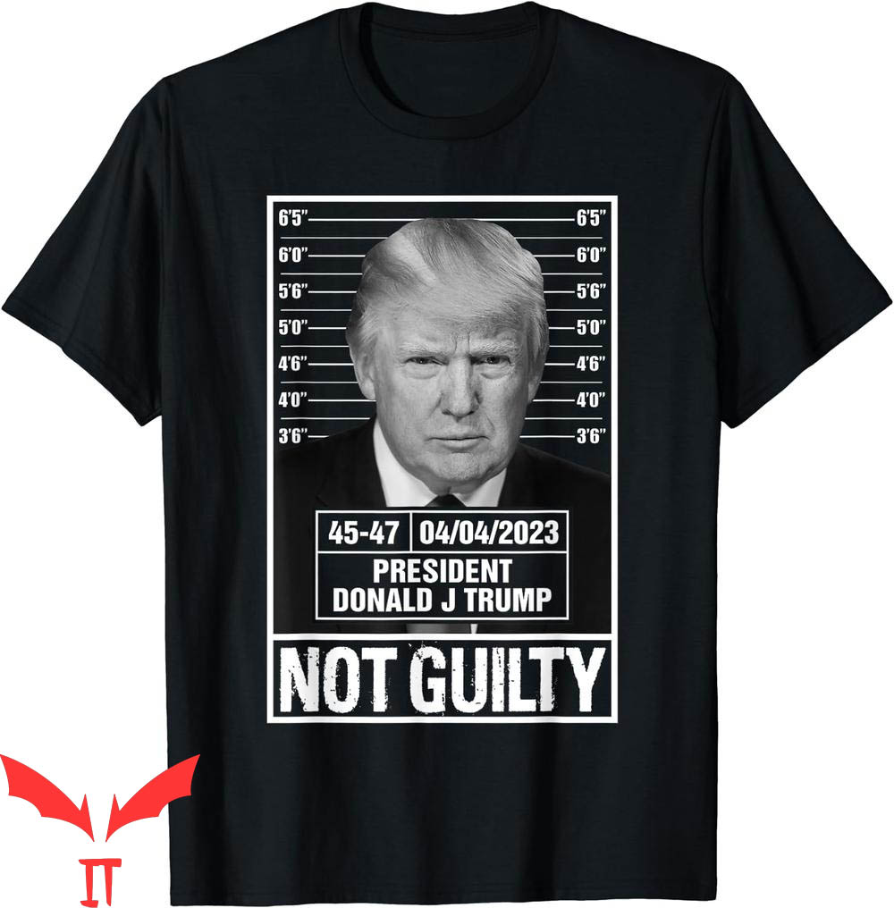 Trump Mugshot T-Shirt Police Photo Not Guilty 45-47 President