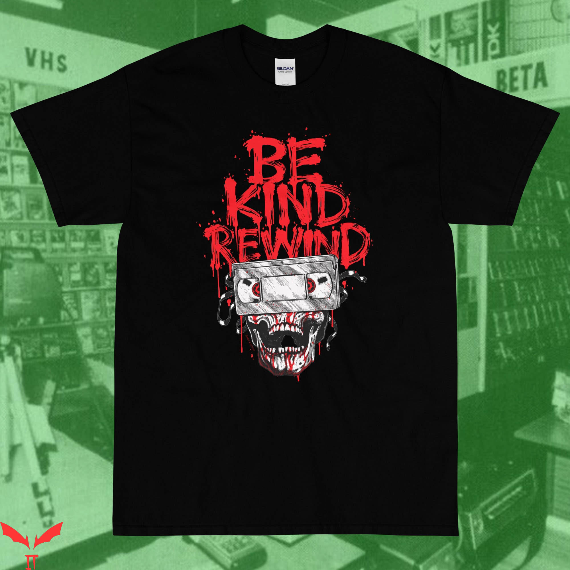 VHS85 T-Shirt Be Kind Rewind VHS Skull Horror 80s Horror VHS85 T-Shirt Be Kind Rewind VHS Skull Horror 80s Horror