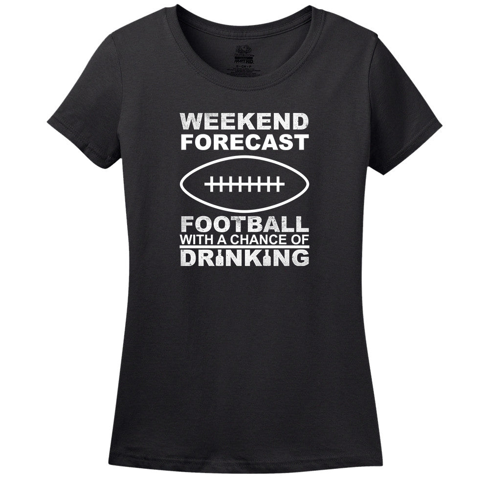 Weekend Forecast Football With A Chance Of Drinking T-Shirt Weekend Forecast Football With A Chance Of Drinking T-Shirt