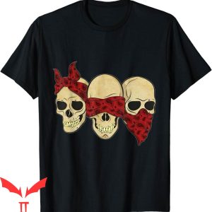 When Evil Lurks T-Shirt Hear See Speak No Evil Skull Heads