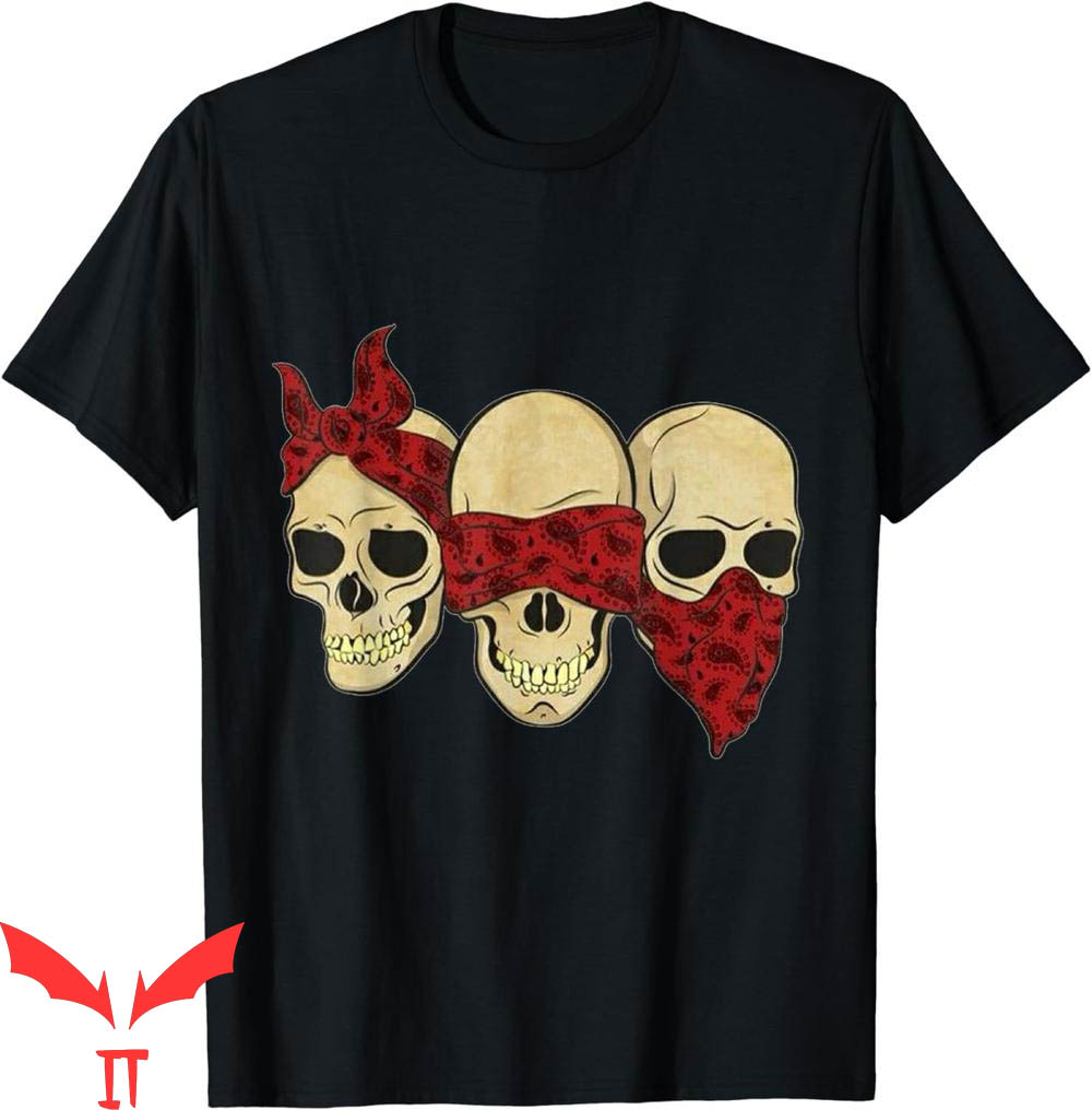 When Evil Lurks T-Shirt Hear See Speak No Evil Skull Heads When Evil Lurks T-Shirt Hear See Speak No Evil Skull Heads