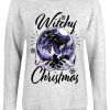 Witchy Christmas Ladies Grey Christmas Jumper