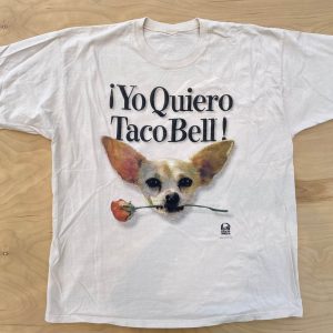 Yo Quiero Taco Bell T-Shirt Chihuahua Biting A Rose Trending