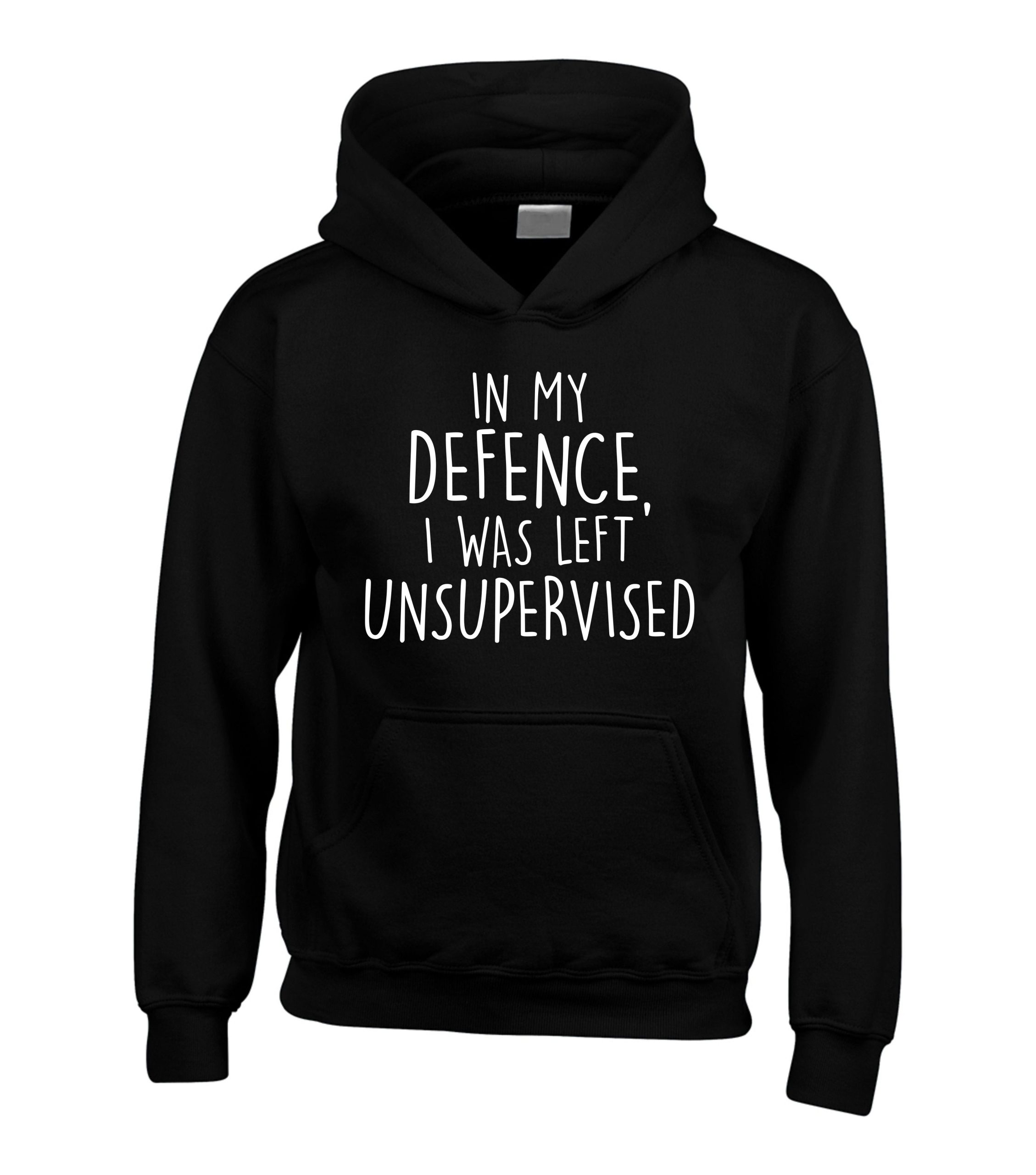 in My Defence, I was Left Unsupervised Hoodie in My Defence, I was Left Unsupervised Hoodie