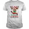 mask masked and Merry Respiratory Therapist Christmas shirt