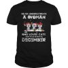 never underestimate a woman who loves cats and was born in November Christmas shirt