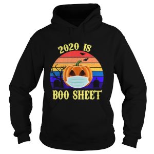 2020 Is Boo Sheet Retro Halloween Pumpkin Wearing A Mask shirt