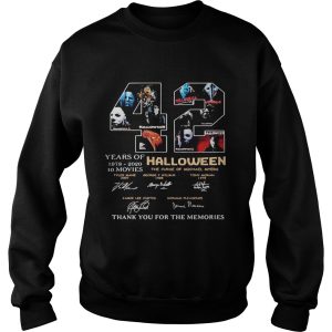 42 years of 1978 2020 10 moves halloween thank you for the memories signatures shirt
