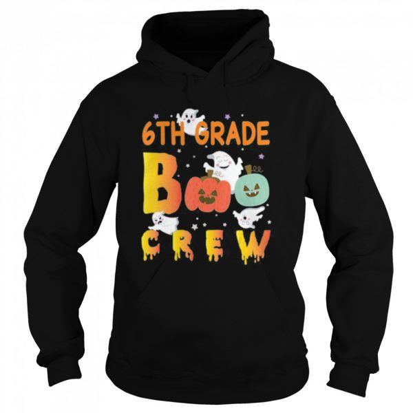 6th Grade Boo Crew Ghost Pumpkin Students Teachers Halloween shirt