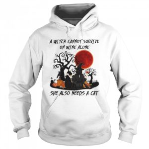A Witch Cannot Survive On Wine Alone She Also Needs A Dachshund Halloween shirt 3