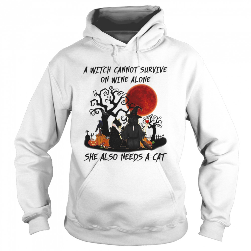 A Witch Cannot Survive On Wine Alone She Also Needs A Dachshund Halloween shirt A Witch Cannot Survive On Wine Alone She Also Needs A Dachshund Halloween shirt
