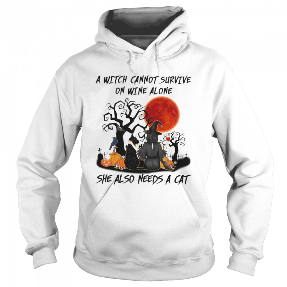 A Witch Cannot Survive She Also Needs A Pitbull Halloween shirt A Witch Cannot Survive She Also Needs A Pitbull Halloween shirt