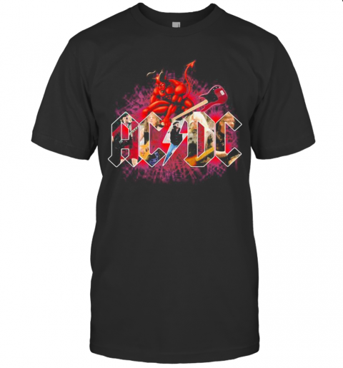 Acdc Band Santa Guitar Halloween T-Shirt Acdc Band Santa Guitar Halloween T-Shirt