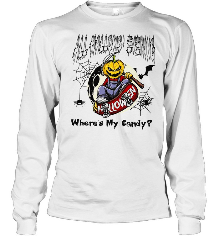 All Hallows Evening Halloween Where’s My Candy T-shirt All Hallows Evening Halloween Where’s My Candy T-shirt